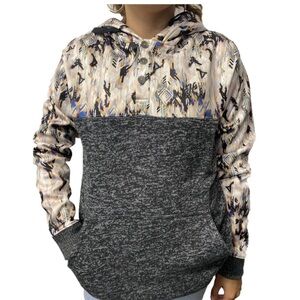 Hooey Jimmy Charcoal Aztec Hoodie